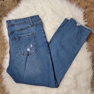 Dip Distressed High Rise Stretch Skinny Jeans Juniors Casual denim Sz‎ 11
